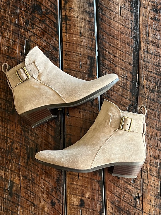 Blondo Saddie Tan Buckle Leather Waterproof Ankle Booties - Size 8 - Picture 3 of 17